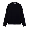 Stone Island Cotton Sweatshirt With Removable Logo Patch In Black