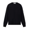 Stone Island Knit Sweater With Signature Sleeve Patch In Black