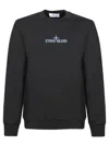 Stone Island Logo-print Cotton Sweatshirt In Black