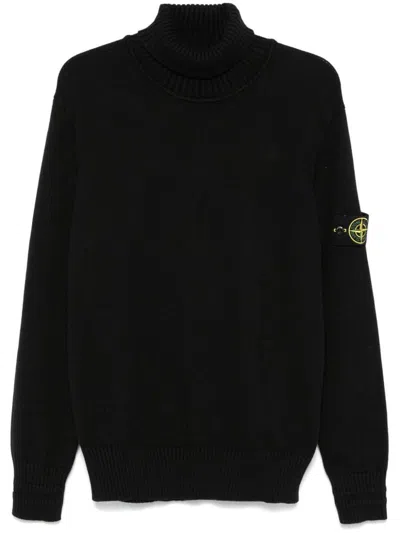 Stone Island Sweaters In Black