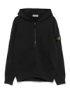 Stone Island Sweatshirt With Compass Application In Black