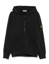 Stone Island Sweatshirt With Compass Application In Black