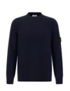 Stone Island Midnight Blue Wool Blend Sweater In Black