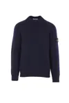 Stone Island Midnight Blue Wool Blend Sweater In Blue