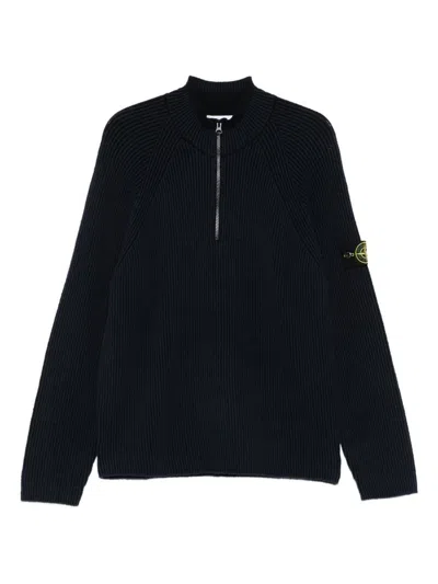 STONE ISLAND STONE ISLAND TURTLENECK SWEATER WITH ZIP