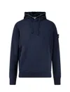 Stone Island Biologic Cotton Hooded Sweatshirt In Blue