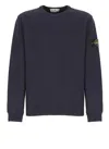 Stone Island Deep Blue Round Neck Sweater In Blue