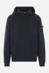 Stone Island Classic Black Hooded Sweatshirt In Blue