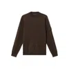 Stone Island Crewneck Jumper With Ribbed Trims In Brown