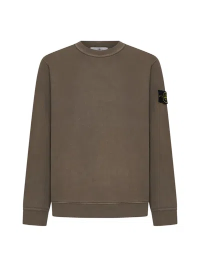 Stone Island Sweaters In Brown