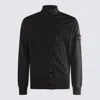 Stone Island High Collar Ribbed Cuffs Side Pockets In Black