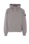Stone Island 6100023 Brushed Organic Cotton Fleece In Gray