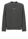 Stone Island Oversized Crewneck Sweatshirt With Print In Gray