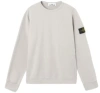 Stone Island Cotton Sweatshirt With Iconic Sleeve Patch In Gray