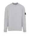 Stone Island Grey Wool Sweater With Logo In Gray