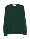 Stone Island Military Green Wool Blend Sweater In Green