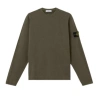 Stone Island Comfort-fit Crewneck Sweatshirt With Back Yoke Detail In Green