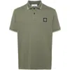 Stone Island Compass-motif Polo Shirt In Green