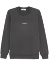 Stone Island Sweatshirt With Industrial Flow Print In Grey