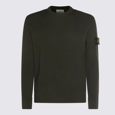 STONE ISLAND SWEATERS MILITARY GREEN