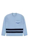 Stone Island Marina Logo-print Striped Wool Sweater In Multi