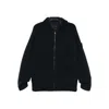 Stone Island Hooded Sweater With Zip In Wool And Cashmere In Multi
