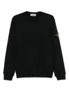 Stone Island Crewneck Sweatshirt In Brushed Organic Cotton In Multicolor