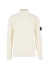 Stone Island Wool Turtleneck Sweater In Neutral