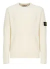 Stone Island Sweater With Brushed Texture In Neutral