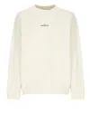 Stone Island Ivory Cotton Sweatshirt In Neutral