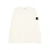 Stone Island Soft Textured Wool-polyamide Blend Sweater In White