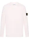 Stone Island Compass Badge Crew-neck Sweatshirt In Pink