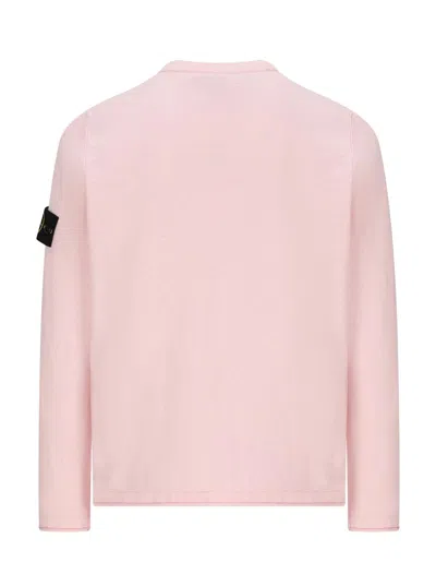 Stone Island Sweater Pink Cotton