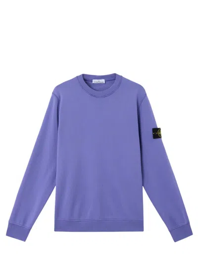 Stone Island Long Sleeve Sweatshirt In Purple