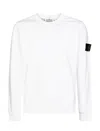 Stone Island Compass-badge Jersey-knit Jumper In White