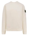 Stone Island Compass Patch Crewneck Sweatshirt In Neutral