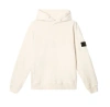 Stone Island Hooded Jumper With Contrast Bands And Bottom Drawstring In White