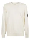 Stone Island Round Neck Jumper In White