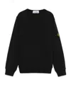 Stone Island Compass-badge Sweatshirt In Black