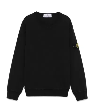Stone Island Compass-badge Sweatshirt In Black