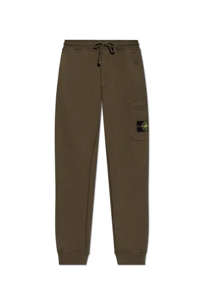 Stone Island Sweatpants In Green