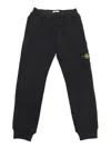 Stone Island Sweatpants With Logo Badge Kids In Black