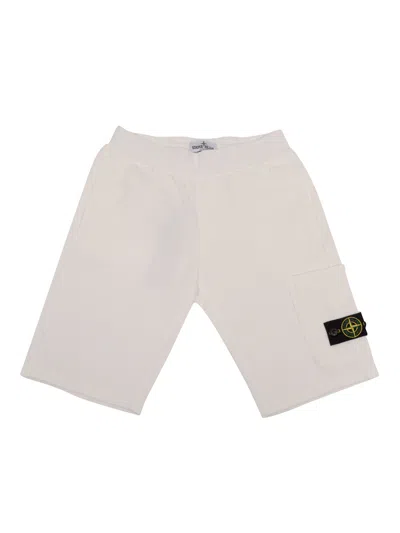 Stone Island Kids' Sweatpants In White
