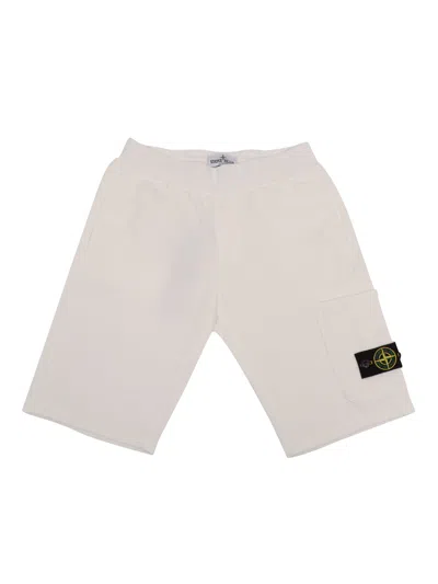 Stone Island Kids' Sweatpants In White