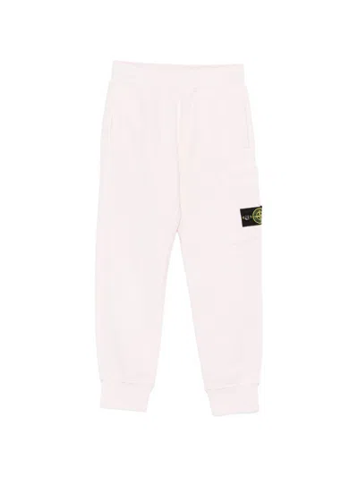 Stone Island Kids' Sweatpants With Logo In Pink