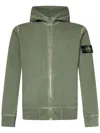 Stone Island Distressed Sweatshirt With Badge And Hood