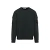 Stone Island Black Sweatshirt With Pockets And Compass Logo In Black