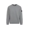 Stone Island Grey Cotton Crew Neck Sweater In Gray