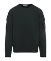 Stone Island Cotton Sweatshirt In Black