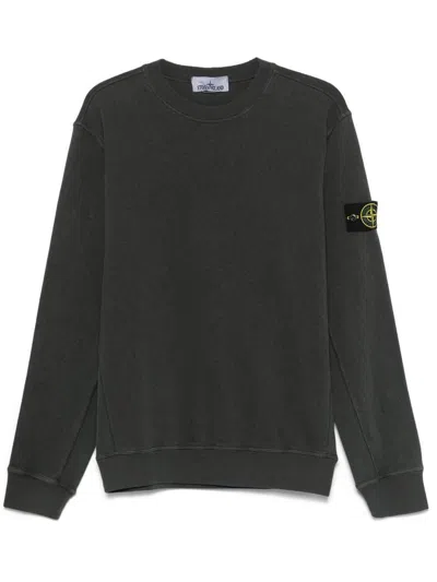 Stone Island Logo-patch Jumper In Gray